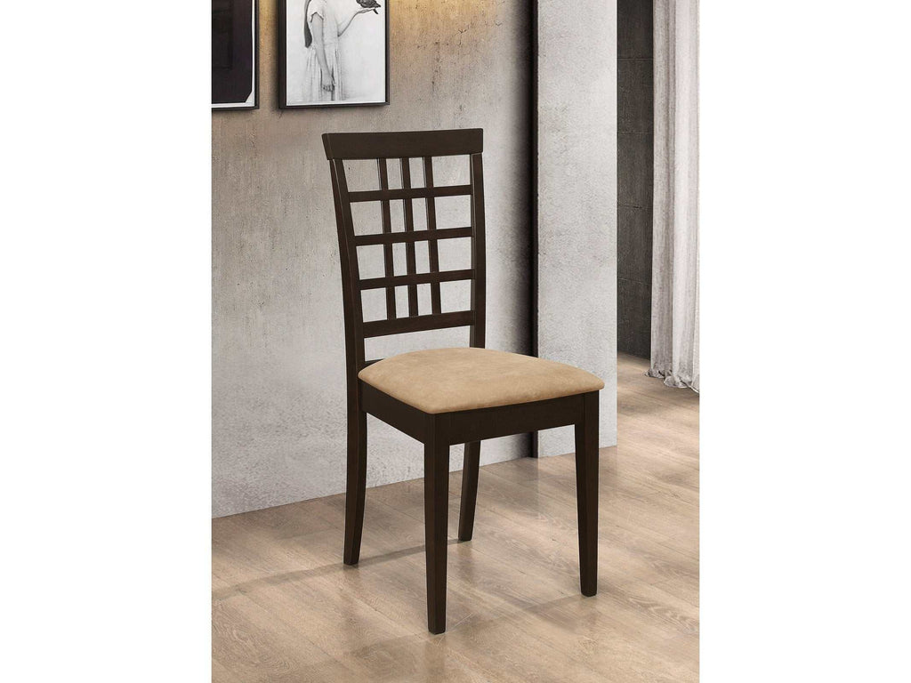 Kelso Lattice Back Dining Side Chair Cappuccino (Set of 2)