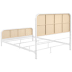 Lanewood Open Cane Webbing Metal Eastern King Bed Black