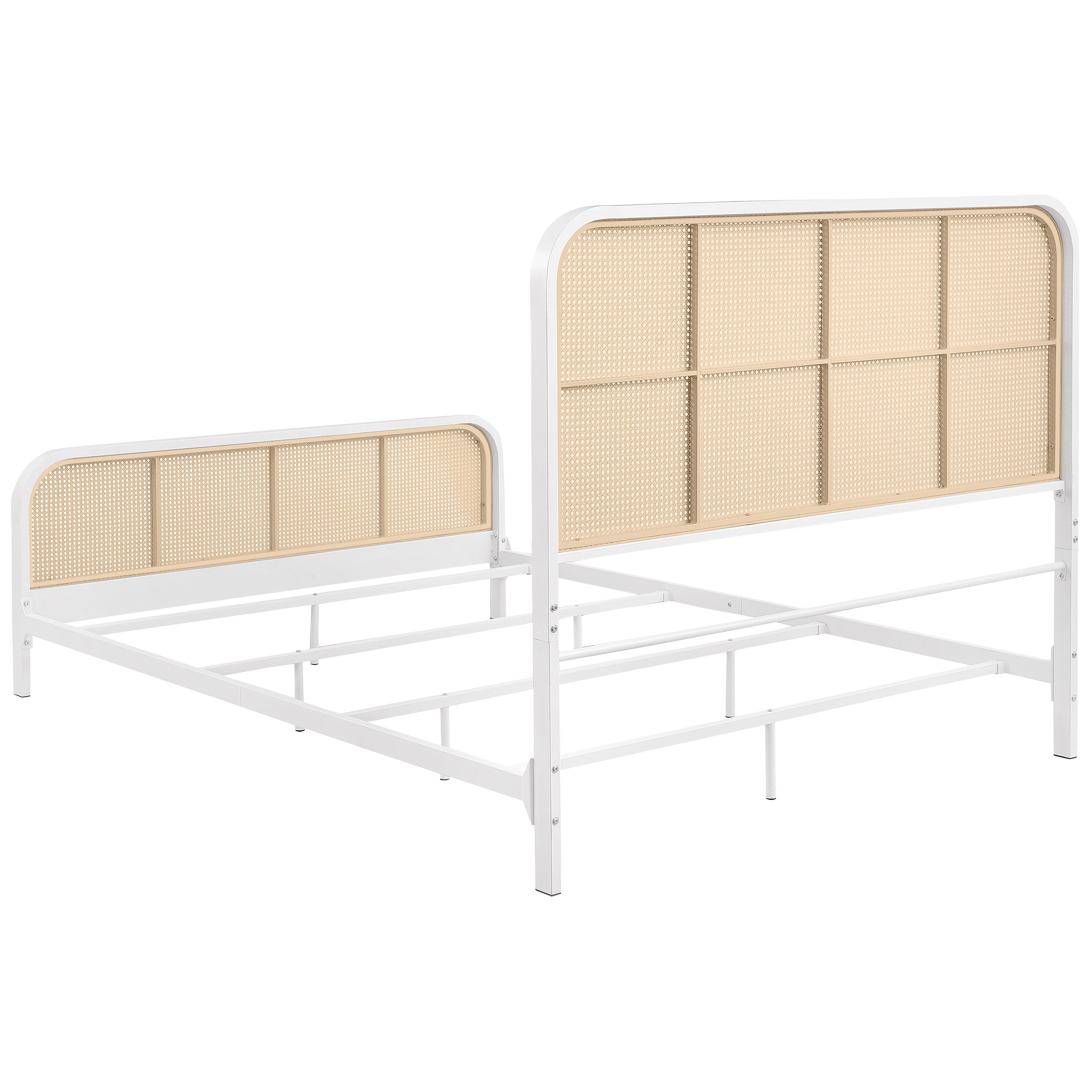 Lanewood Open Cane Webbing Metal Eastern King Bed Black