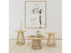 Touhy Round Solid Wood Cocktail Coffee Table Natural Mango