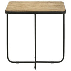 Elyna Square Stone Top Accent Side Table Beige