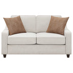Christine 2-piece Upholstered Sloped Arm Sofa Set Beige