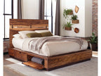 Winslow Wood Eastern King Storage Panel Bed Smokey Walnut