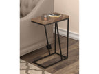 Sergio Engineered Wood C-Shaped Side Table Rustic Tobacco