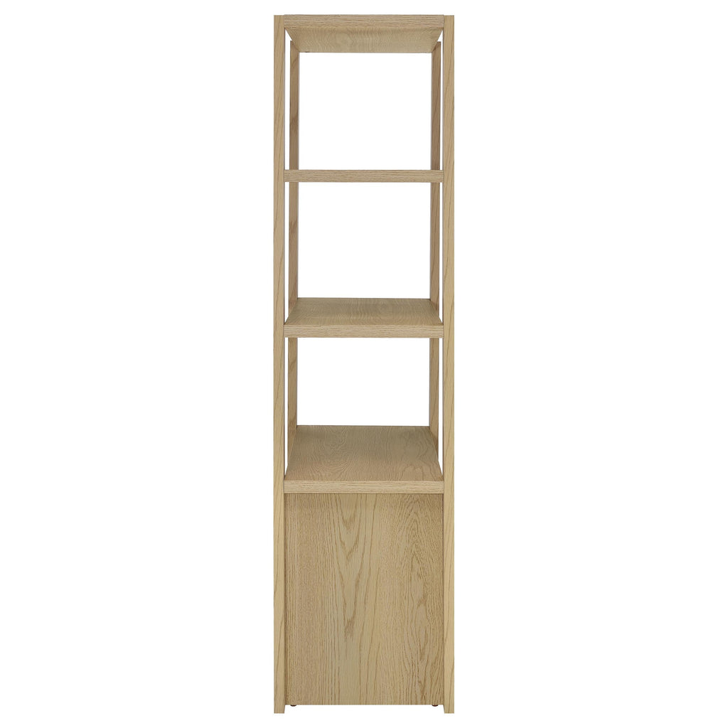 Laurelton 3-shelf Media Tower Tall Pier Cabinet Light Oak