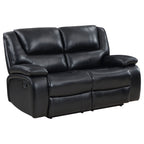 Camila 2-piece Upholstered Reclining Sofa Set Black