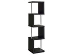 Baxter 67-inch 4-shelf Bookshelf White and Chrome