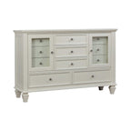 Sandy Beach 4-piece Eastern King Bedroom Set Cream White