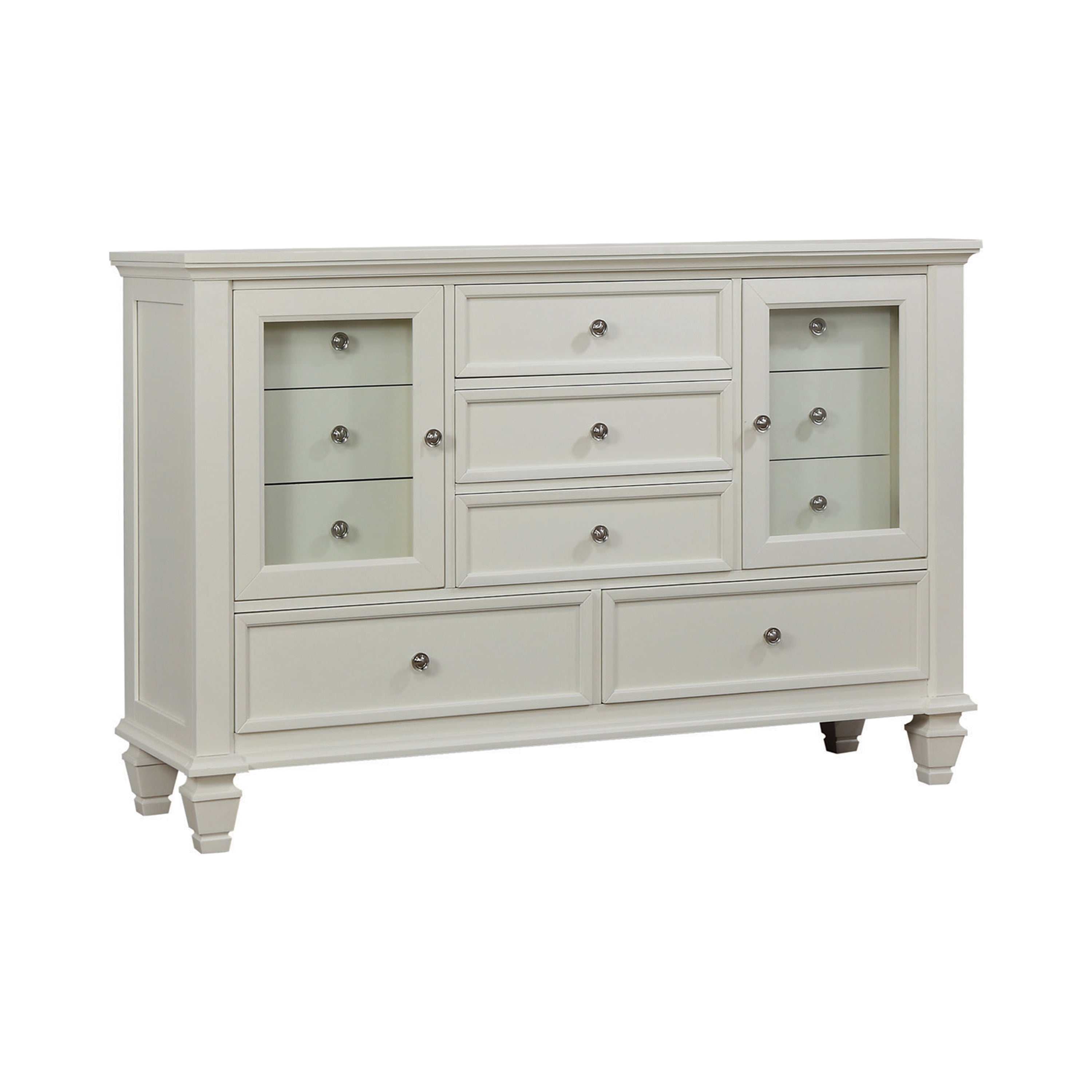 Sandy Beach 4-piece Eastern King Bedroom Set Cream White