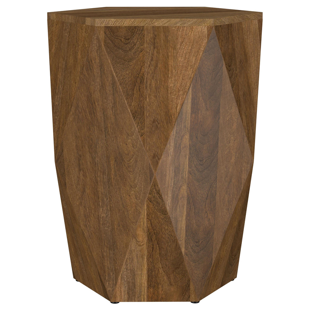 Zalika Hexagonal Solid Mango Wood Coffee Table Natural