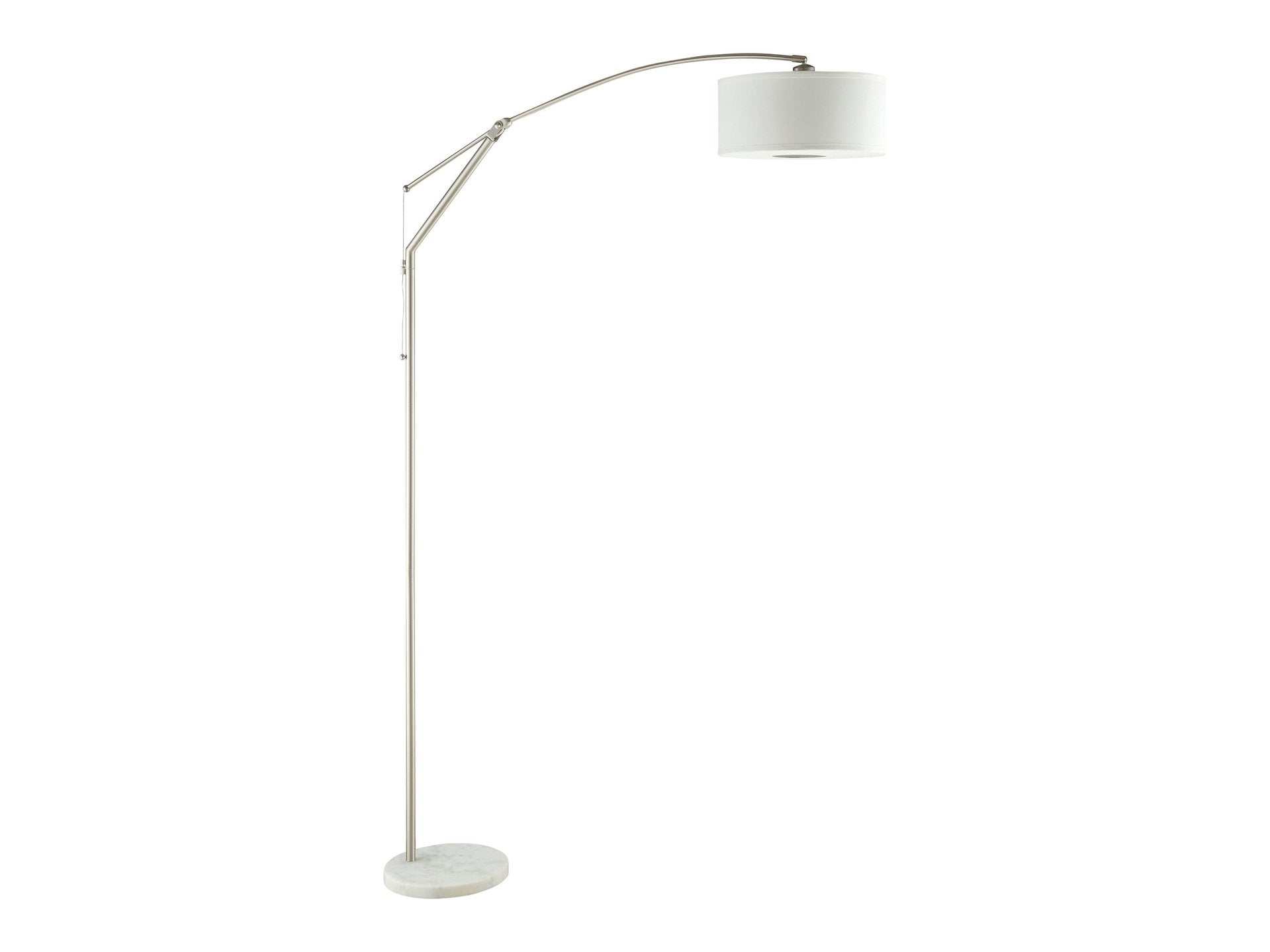 Moniz 81-inch Drum Shade Arc Adjustable Floor Lamp Chrome