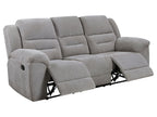 Gilson 2-piece Chenille Upholstered Reclining Sofa Set Grey
