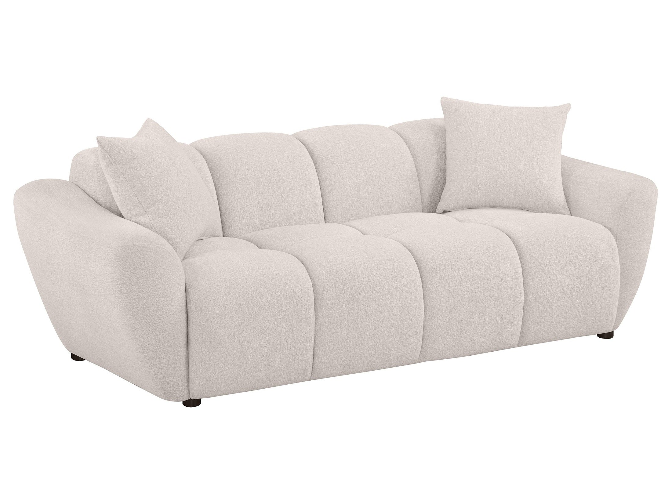 Destino 2-piece Chenille Splayed Arm Sofa Set Greige