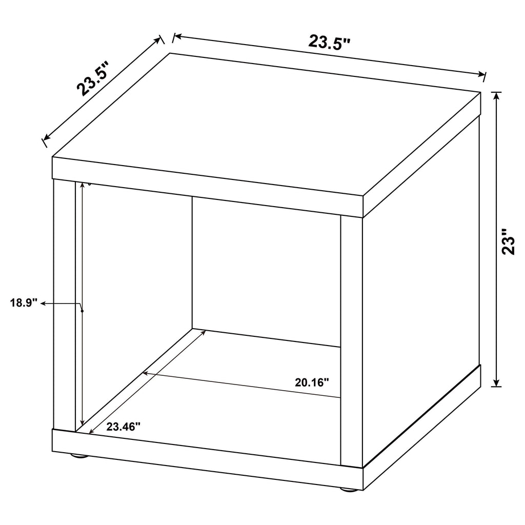 Frisco Square Engineered Wood Coffee Table Dark Pine