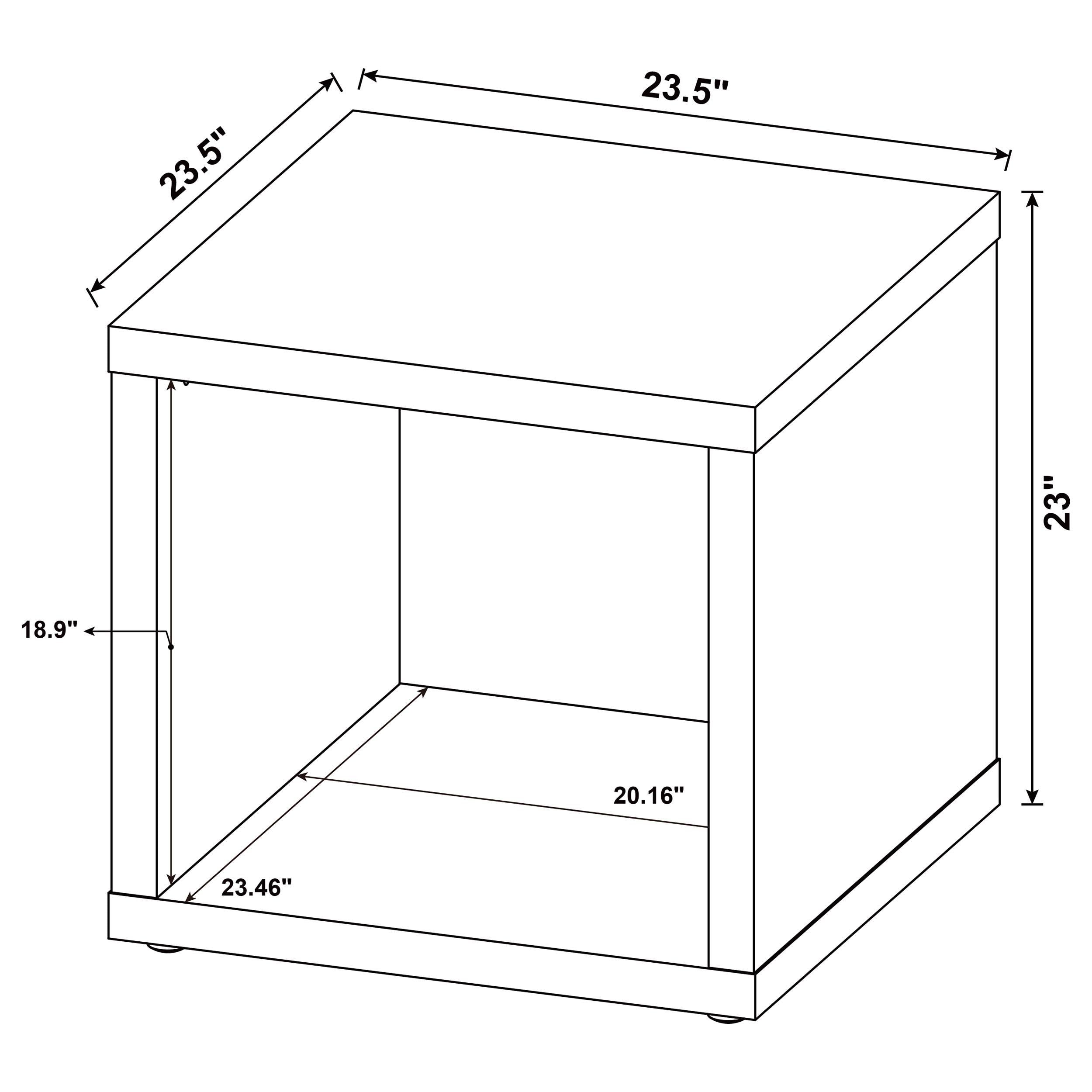 Frisco Square Engineered Wood Coffee Table Dark Pine