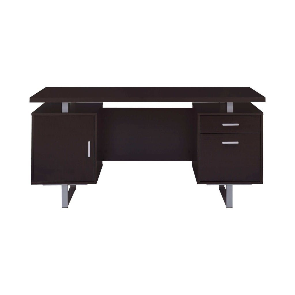 Lawtey 60-inch 2-drawer Office Computer Desk Cappuccino