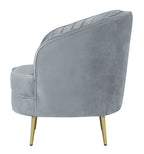 Sophia 2-piece Upholstered Channel Tufted Sofa Set Grey