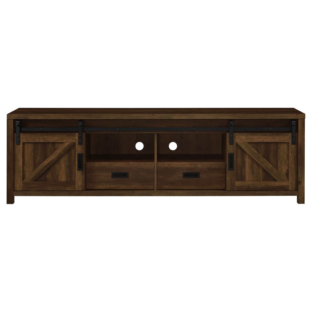 Madra 2-door Engineered Wood 79-inch TV Stand Distressed Pine