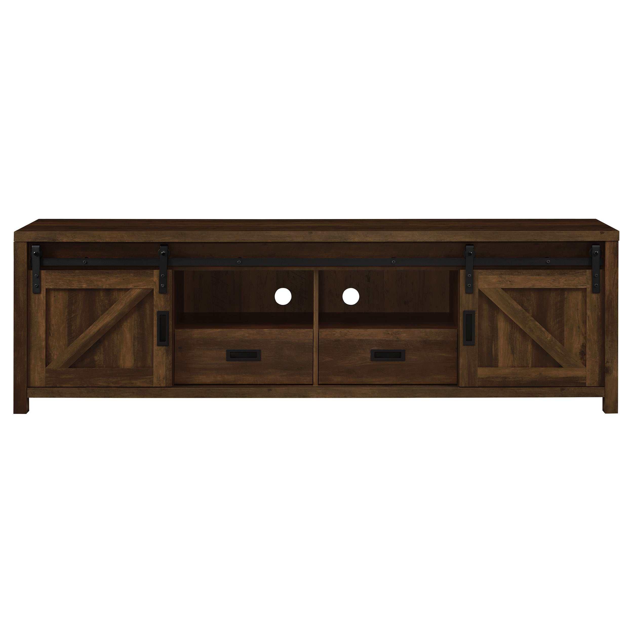 Madra 2-door Engineered Wood 79-inch TV Stand Distressed Pine