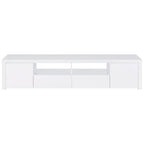 Jude 2-door Engineered Wood 79-inch TV Stand High Gloss White