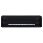 Deiter 79-inch TV Stand Fireplace Media Console Black