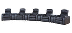 Cyrus Upholstered Track Arm Recliner Black