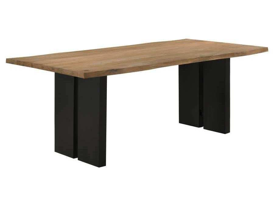 Bradshaw 80-inch Live Edge Wood Dining Table Natural Acacia