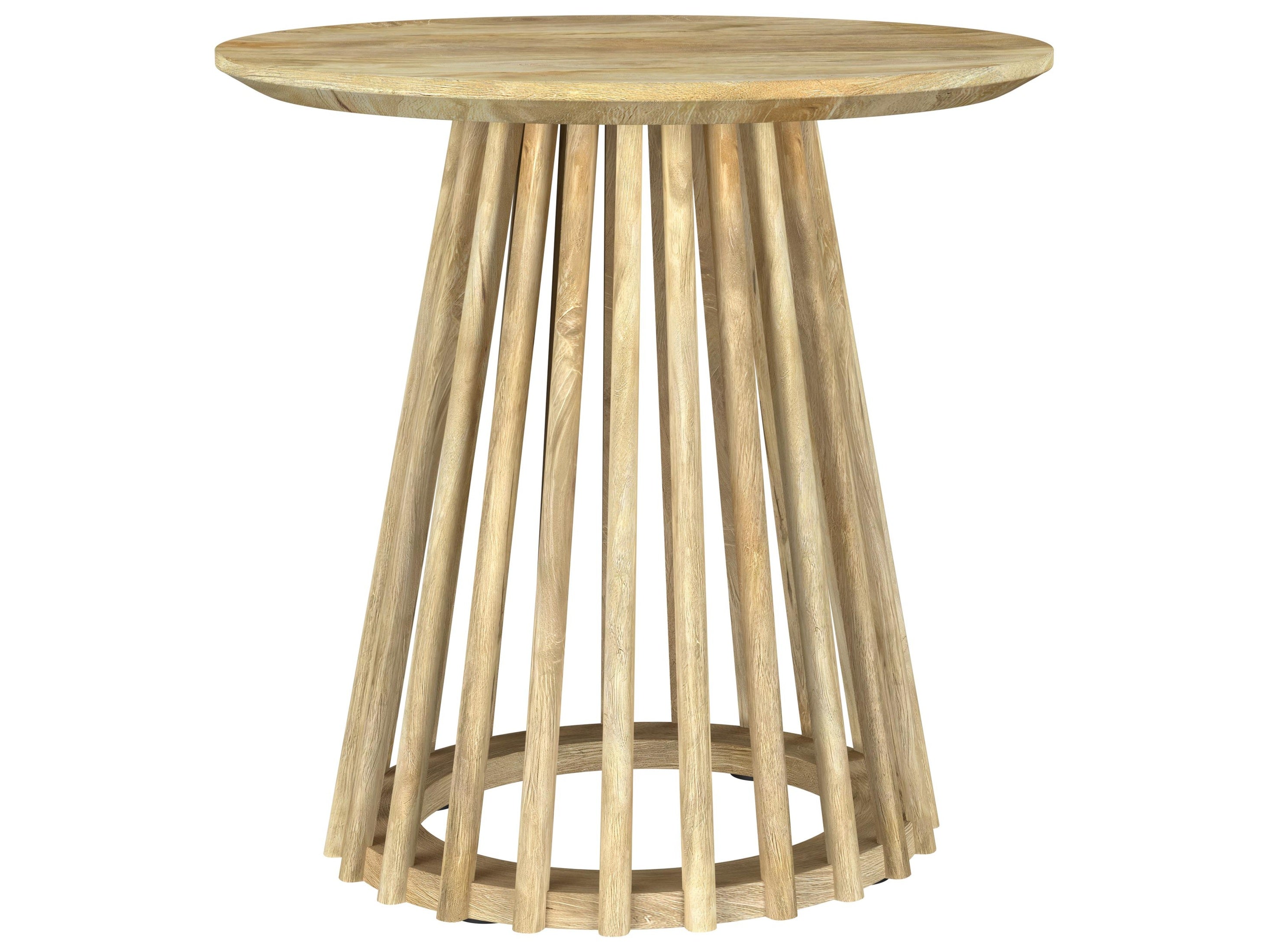 Touhy Round Solid Wood Cocktail Coffee Table Natural Mango