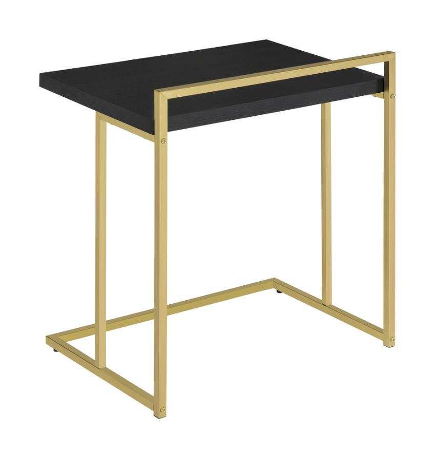 Dani Rectangular C-Shaped Sofa Side Table Cappuccino