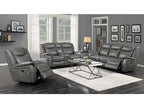Conrad 3-piece Upholstered Padded Arm Motion Sofa Set Grey