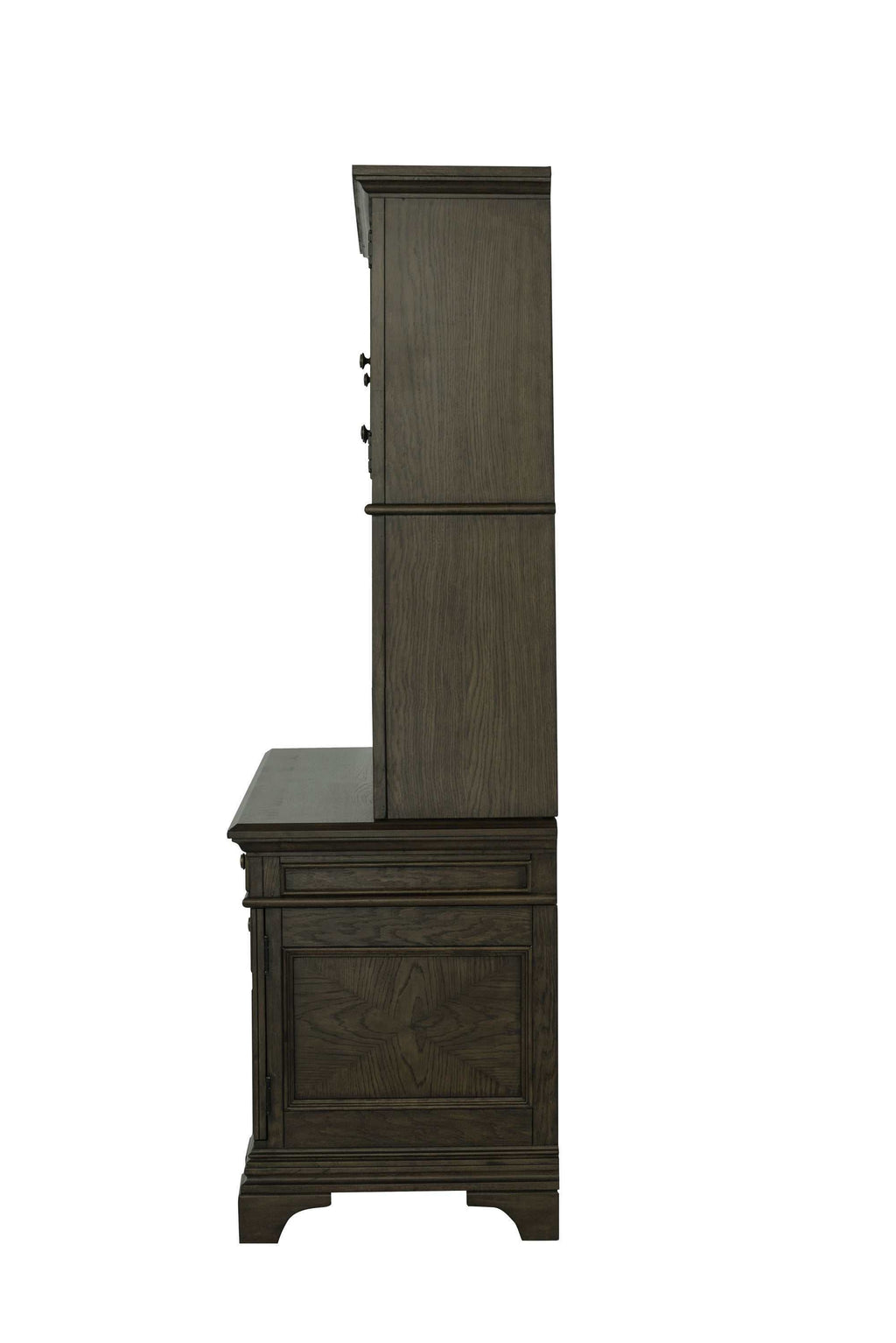 Hartshill 66-inch 5-drawer Credenza with Hutch Burnished Oak