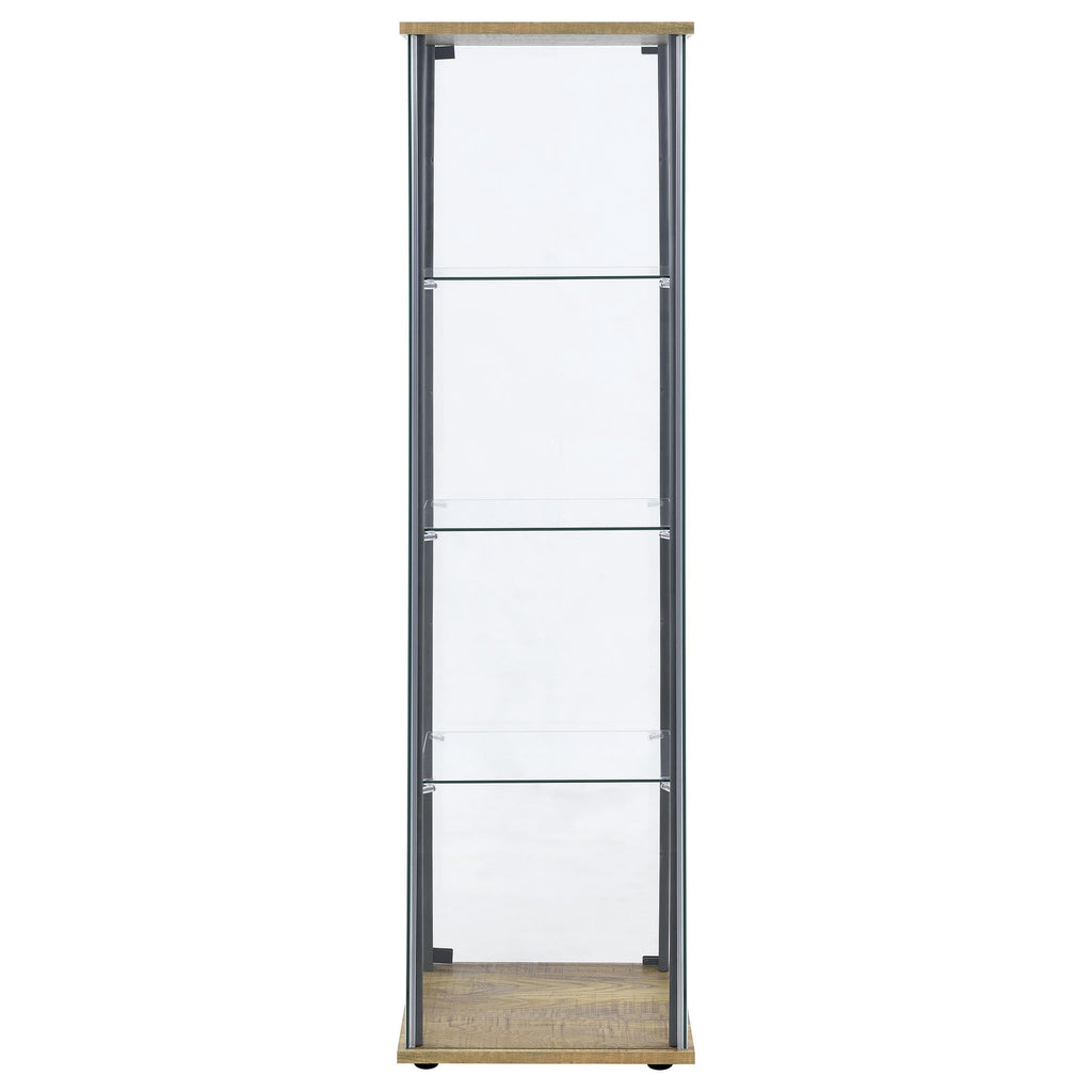 Bellatrix 3-shelf Clear Glass Curio Cabinet Mango