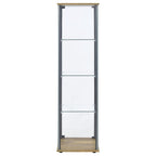 Bellatrix 3-shelf Clear Glass Curio Cabinet Mango
