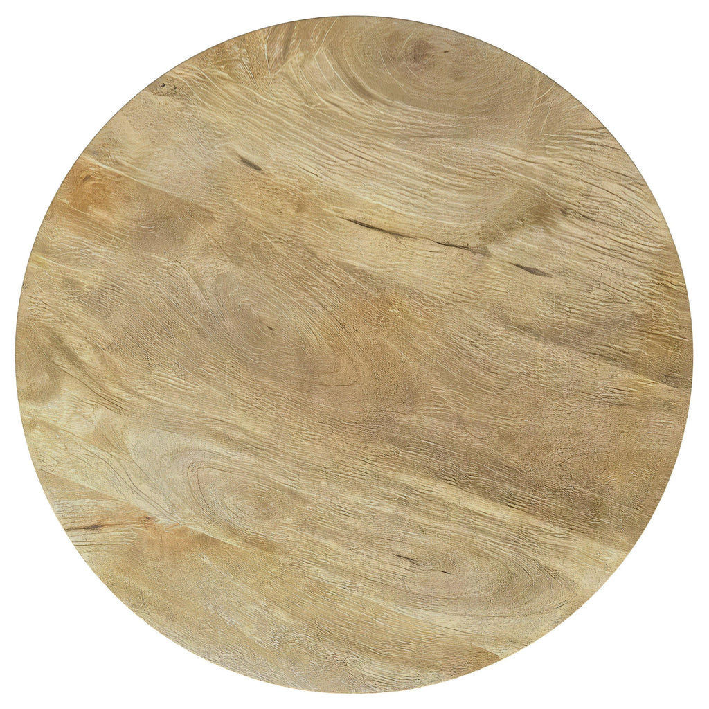 Touhy Round Solid Wood Cocktail Coffee Table Natural Mango