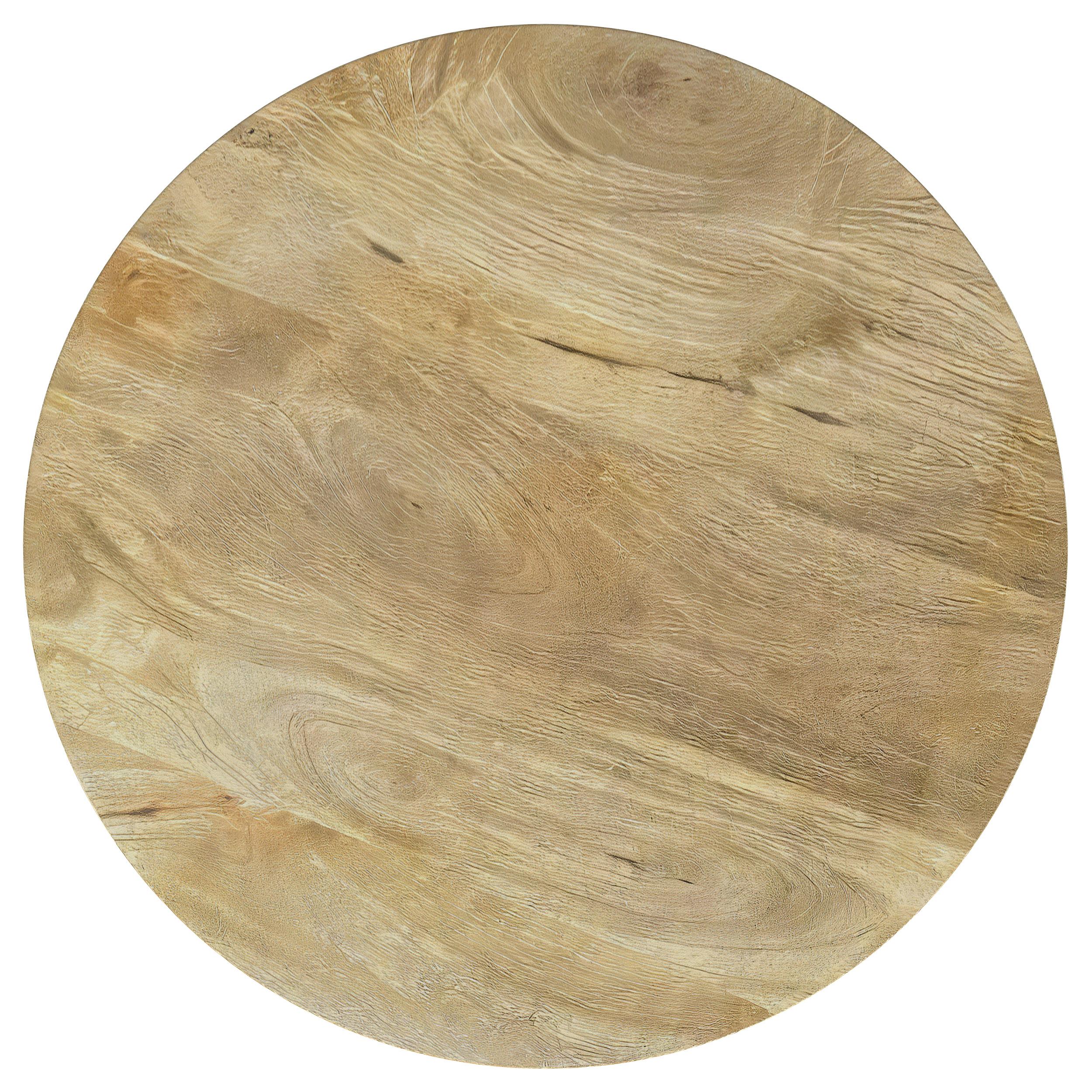 Touhy Round Solid Wood Cocktail Coffee Table Natural Mango