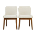 Ellis Dining Chair Set of 2 - Beige Fabric