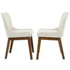Ellis Dining Chair Set of 2 - Beige Fabric