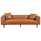 Elwood Cognac Vegan Leather Sofa
