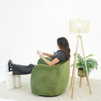Renee Swivel Chair - Green Velvet