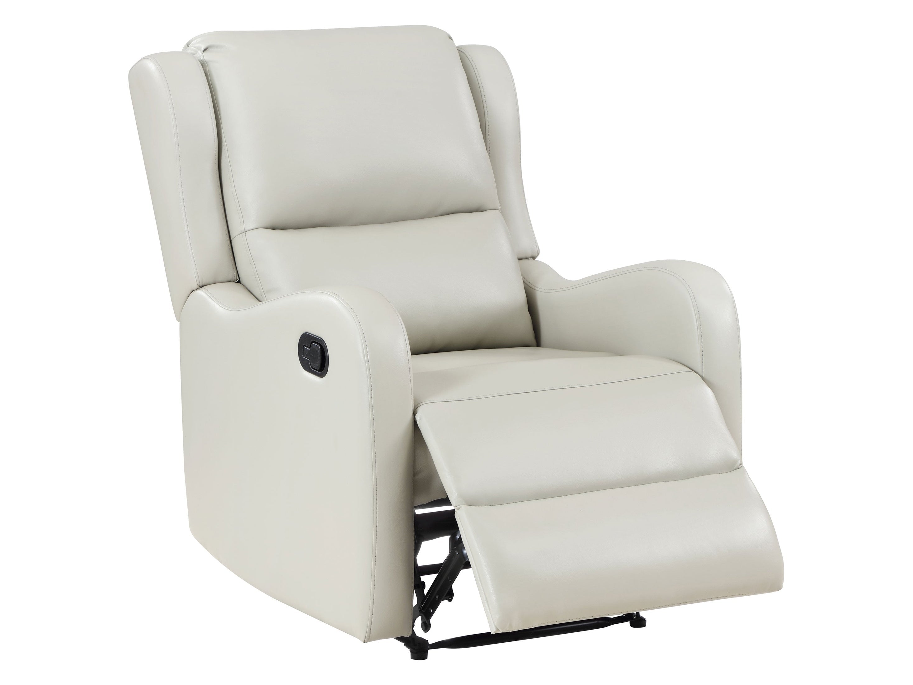 Kelsey Upholstered English Arm Recliner Chair Ivory