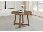 Dinah Round 47-inch Solid Wood Dining Table Walnut