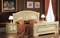 ESF Furniture - Aida 3 Piece Bedroom King Panel Bed Set in Ivory-Gold - AIDABEDK.S.-3SET