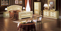 ESF Furniture - Aida 5 Piece Bedroom King Panel Bed Set in Ivory-Gold - AIDABEDK.S.-5SET