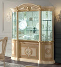 ESF Furniture - Aida 4 Door China w-2 Led Light in Ivory - AIDA-4DOOR CHINA