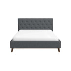Graceville Dark Grey Fabric Platform King Bed