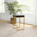 Joel Black Velvet Counter Stool