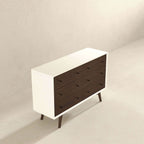 Caroline Mid-Century Modern White Dresser 6 Drawer