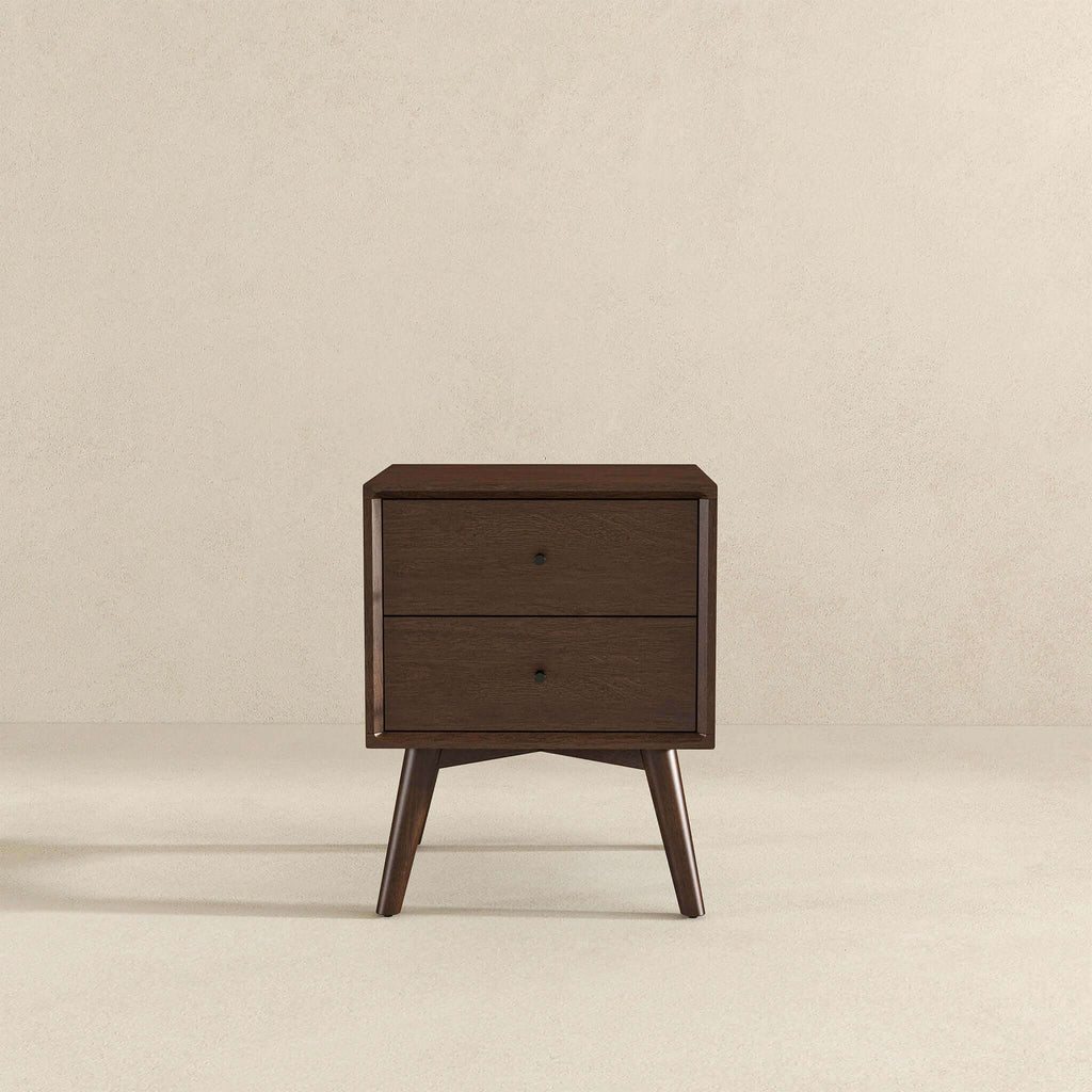 Caroline Walnut Night Stand 2-Drawer