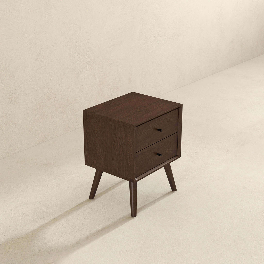 Caroline Walnut Night Stand 2-Drawer