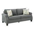 Alessio charcoal sofa on white background